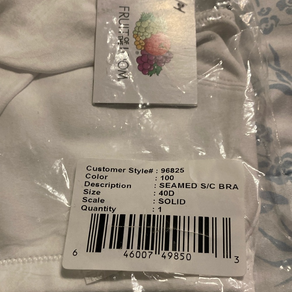 Fruit of the Loom Solid White Bra